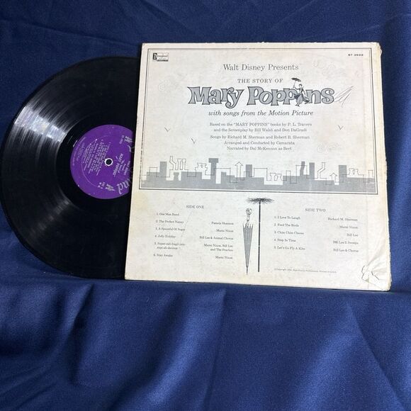 Disney Mary Poppins Vinyl Record - Picture 2 of 2